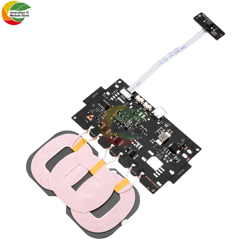 Módulo Carregador Sem Fio Padrão 15W - Placa Transmissora Universal com Proteção Múltipla