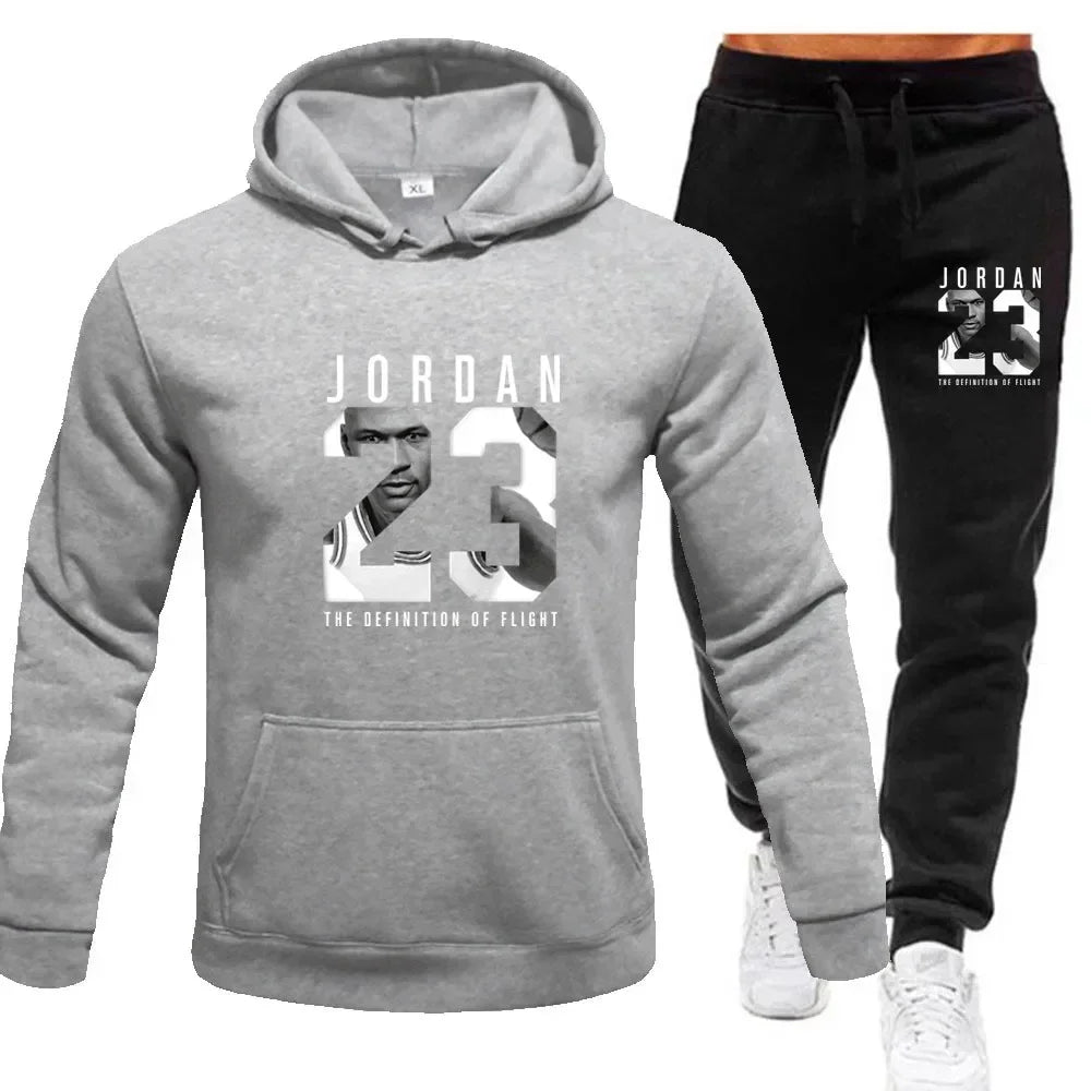 Conjunto Masculino Moletom com Capuz + Calça – Fleece Casual 2025