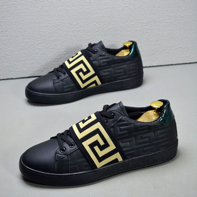 Tênis Masculino Skate NLSCGZM | Casual Estiloso | Cadarço | Branco e Preto | Nº 38 ao 44