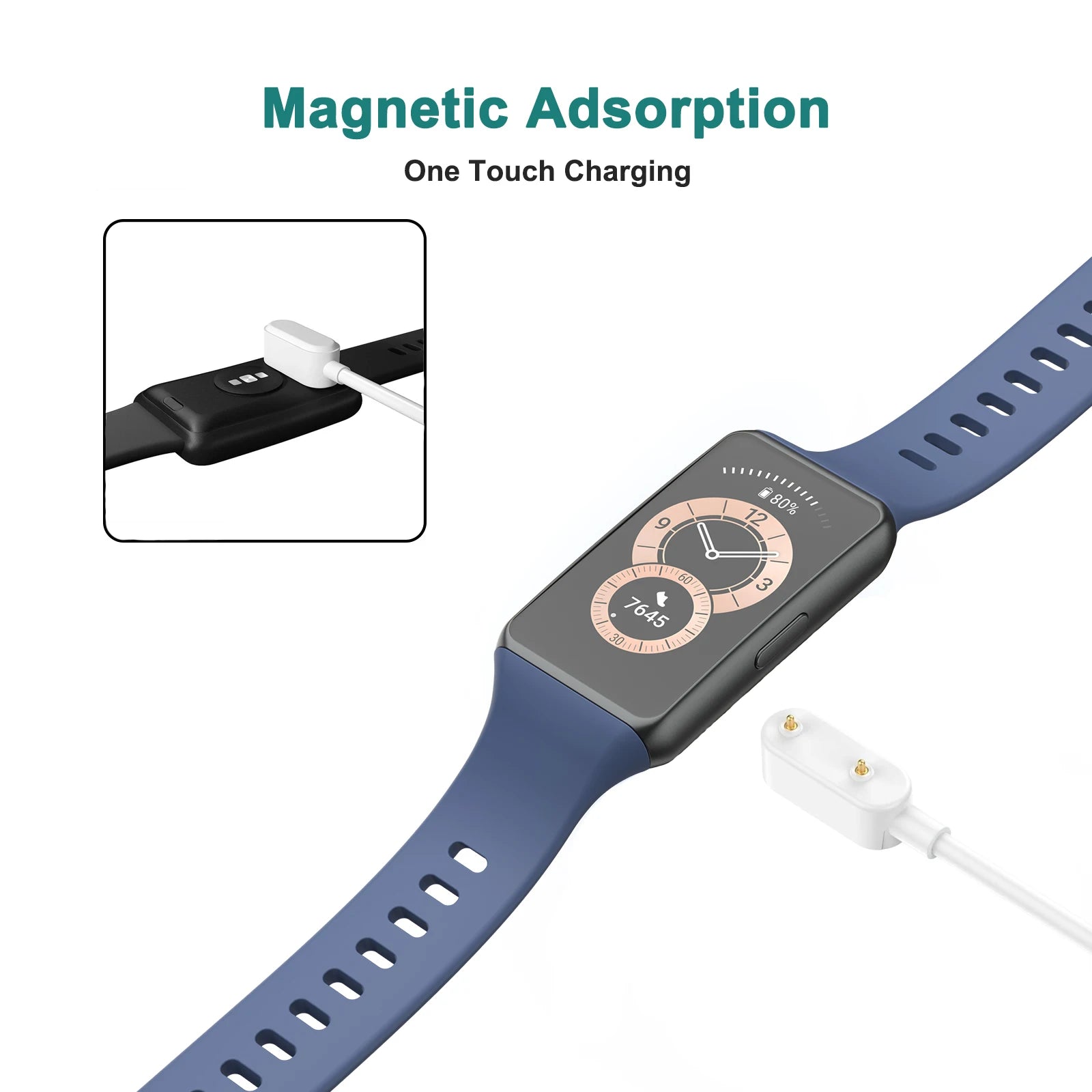 Carregador para Smartwatch Huawei e Honor - Cabo USB para Band 8, 7, 6 Pro, Watch Fit 2