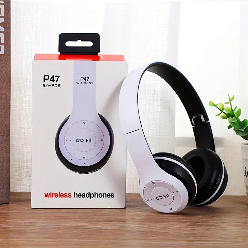 Headphone Bluetooth 5.0 VIKEFON P47 - HiFi Bass, Dobrável, Microfone | 5 Cores