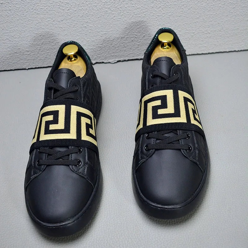Tênis Masculino Skate NLSCGZM | Casual Estiloso | Cadarço | Branco e Preto | Nº 38 ao 44