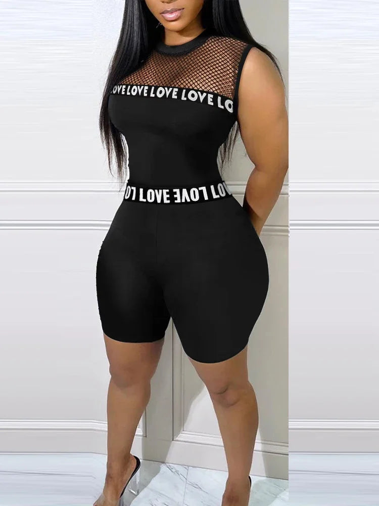 Conjunto 2 Peças Feminino Noworry - Top e Short Fishnet