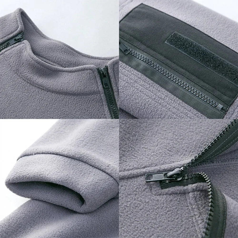 Camiseta Manga Longa Masculina Gola Alta com Zíper – Casual Primavera Outono