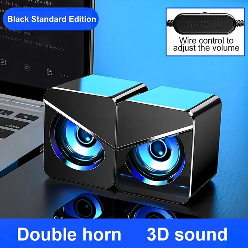 Caixa de Som USB para PC Gamer | Surround 4D | LED | Bass
