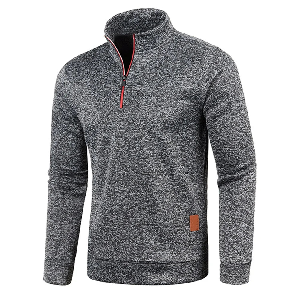Moletom Masculino Gola Alta com Meio Zíper | Casual Outono/Inverno
