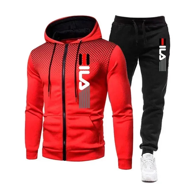 Conjunto Moletom Masculino - Moletom com Capuz e Calça Fitness Academia Corrida Esportivo