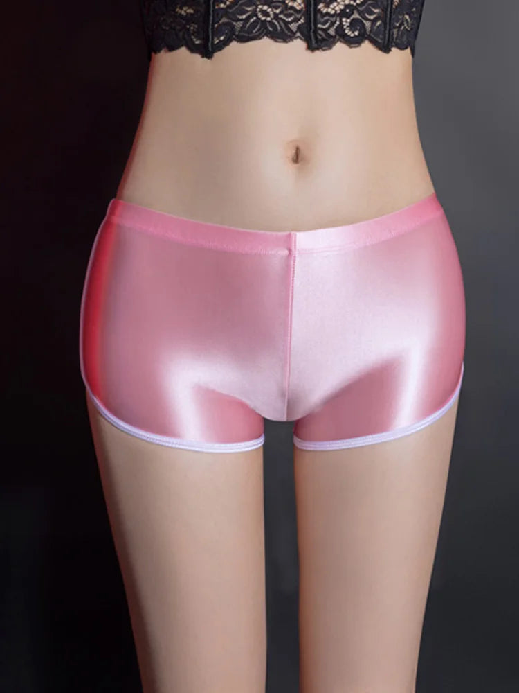 Shorts Feminino Brilhante Verão - Shorts Curto Cintura Baixa Casual Praia Fitness Festa