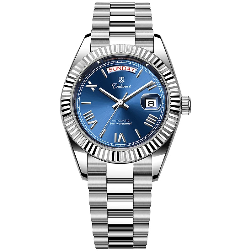Relógio Business Style Automático 41mm - Mecânico 3ATM Calendário Completo Luxo