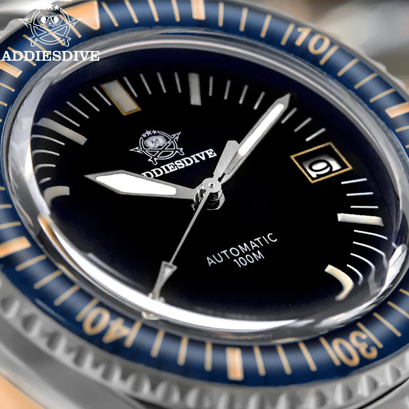 Relógio ADDIESDIVE AD2058 Automático - NH35A Safira 10ATM Mergulho 40mm Luminoso