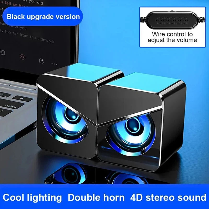 Caixa de Som USB para PC Gamer | Surround 4D | LED | Bass