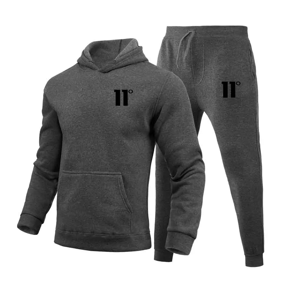 Conjunto Masculino Moletom Capuz 2 Peças - Moletom com Capuz e Calça Outono Inverno Esportivo Casual