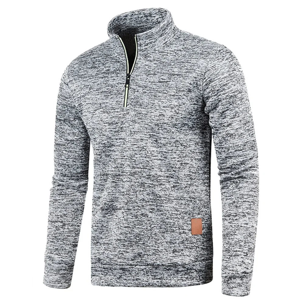 Moletom Masculino Gola Alta com Meio Zíper | Casual Outono/Inverno