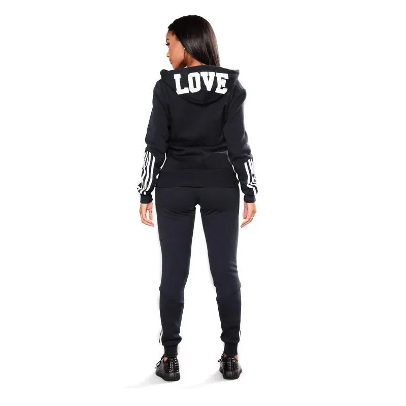 Conjunto Feminino Esportivo 2 Peças Moletom Ziper + Calça – Athleisure Outono 2025