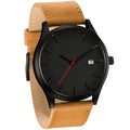 Relógio Masculino Casual - Quartzo Pulseira de Couro Calendário Completo