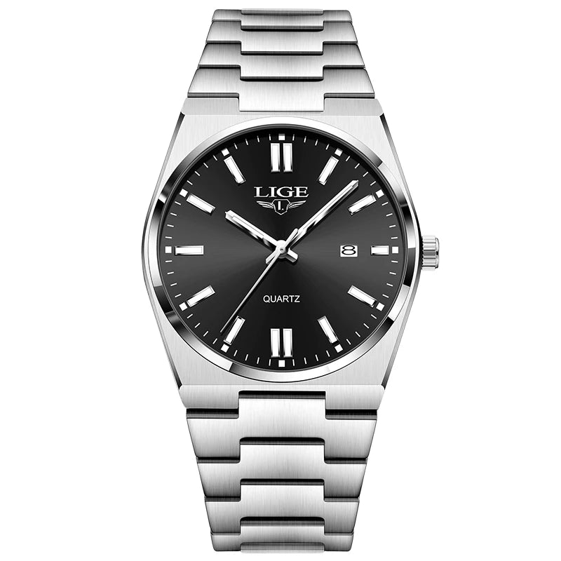 Relógio Masculino LIGE - Quartzo Luminoso - Aço Inoxidável - 4 Cores