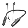 Fone Bluetooth 5.3 Neckband com Display LED - Estéreo Gamer À Prova d'Água com Microfone