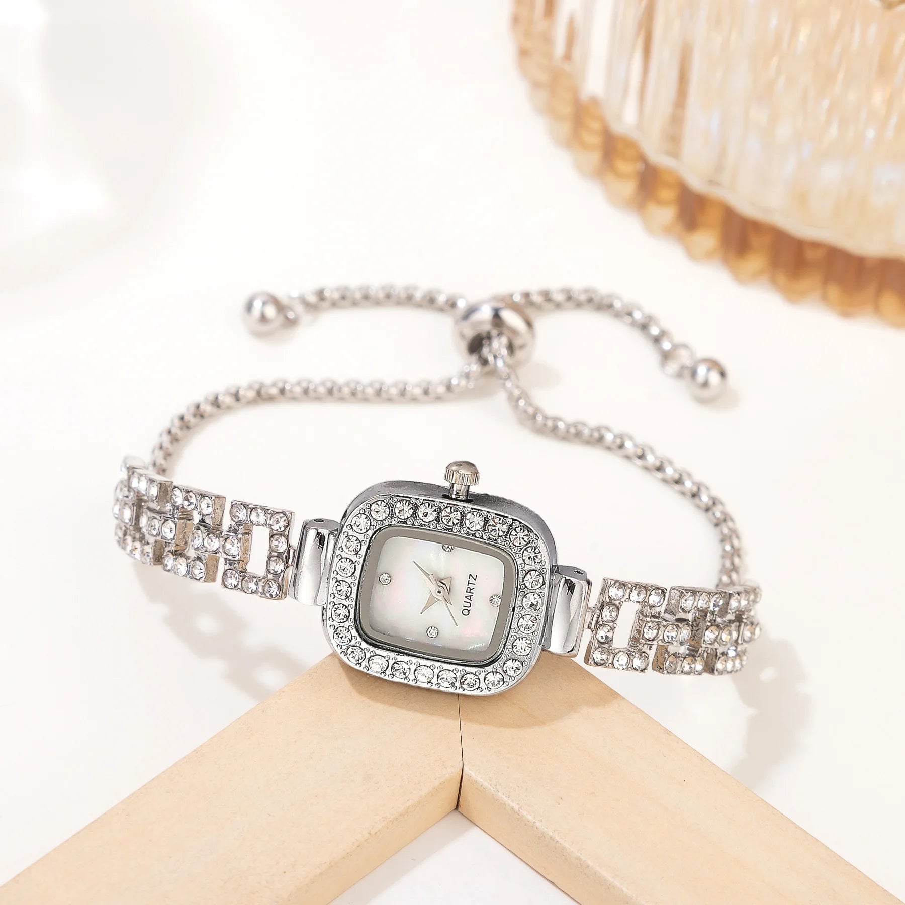 Relógio Feminino Bracelete de Luxo com Cristal - Quartzo - 10 Cores