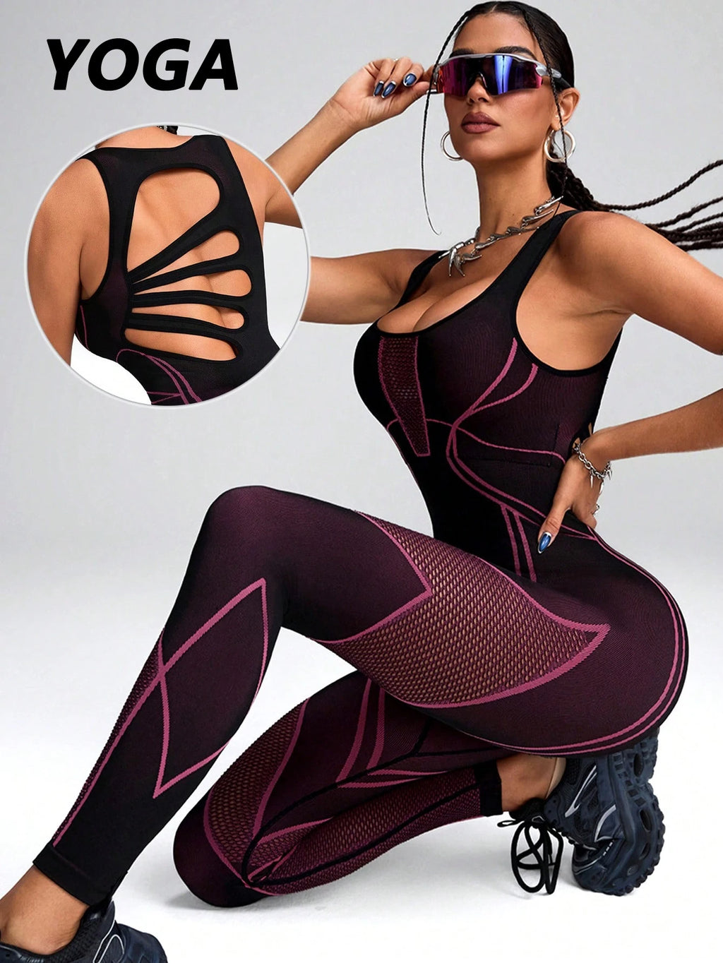 Macacão Feminino Yoga Fitness - Macaquinho Esportivo Sem Costura Treino Academia Casual
