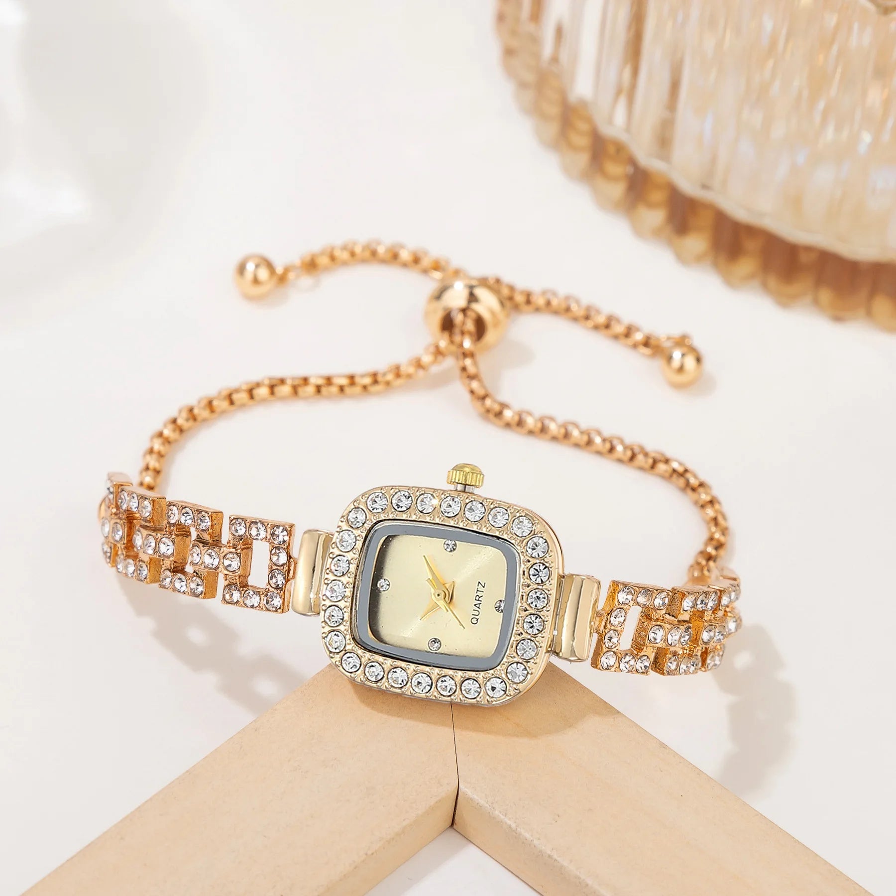 Relógio Feminino Bracelete de Luxo com Cristal - Quartzo - 10 Cores