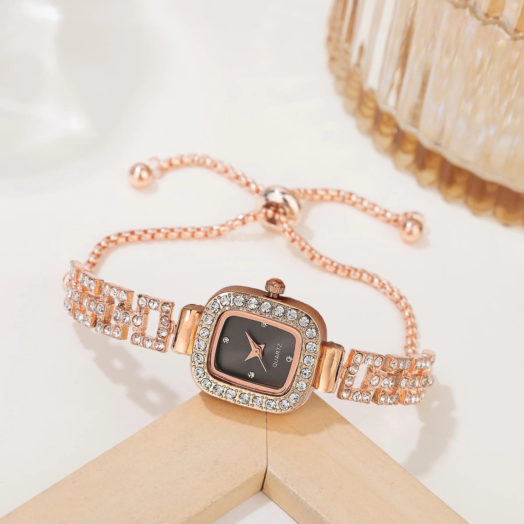 Relógio Feminino Bracelete de Luxo com Cristal - Quartzo - 10 Cores