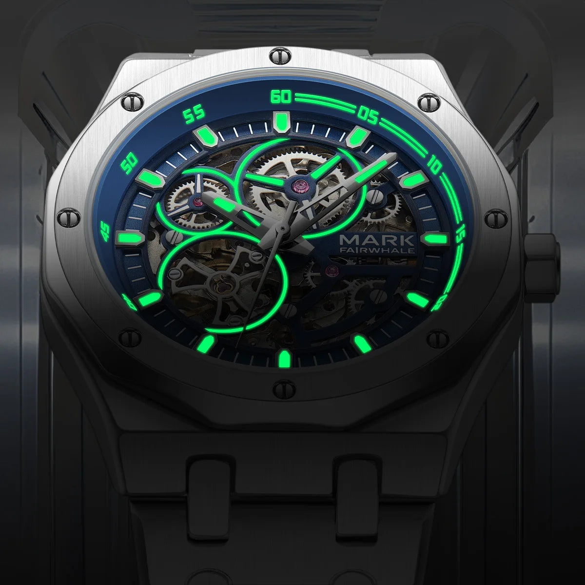 Relógio FAIRWHALE Automático Skeleton - Mecânico Tourbillon 3ATM Aço Inoxidável Luminoso