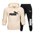 Conjunto Masculino Moletom Casual - Moletom com Capuz e Calça Jogging Fitness Outono Inverno