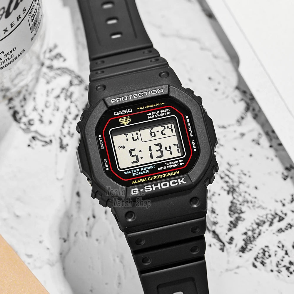 Relógio Casio G-SHOCK Masculino - Digital LED Quadrado Resistente 20ATM Esportivo