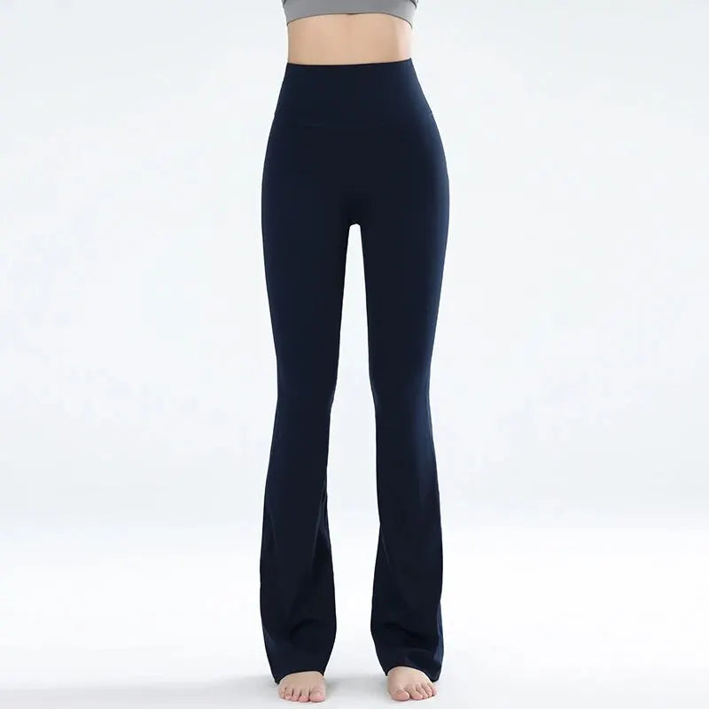 Calça Flare Feminina para Yoga e Pilates - Cintura Alta Respirável