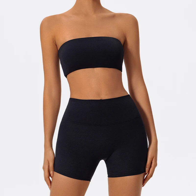 Conjunto Fitness Feminino 2 Peças Top Cropped + Calça – Yoga Academia Corrida
