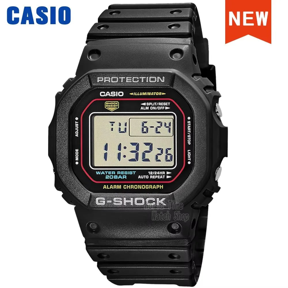Relógio Casio G-SHOCK Masculino - Digital LED Quadrado Resistente 20ATM Esportivo