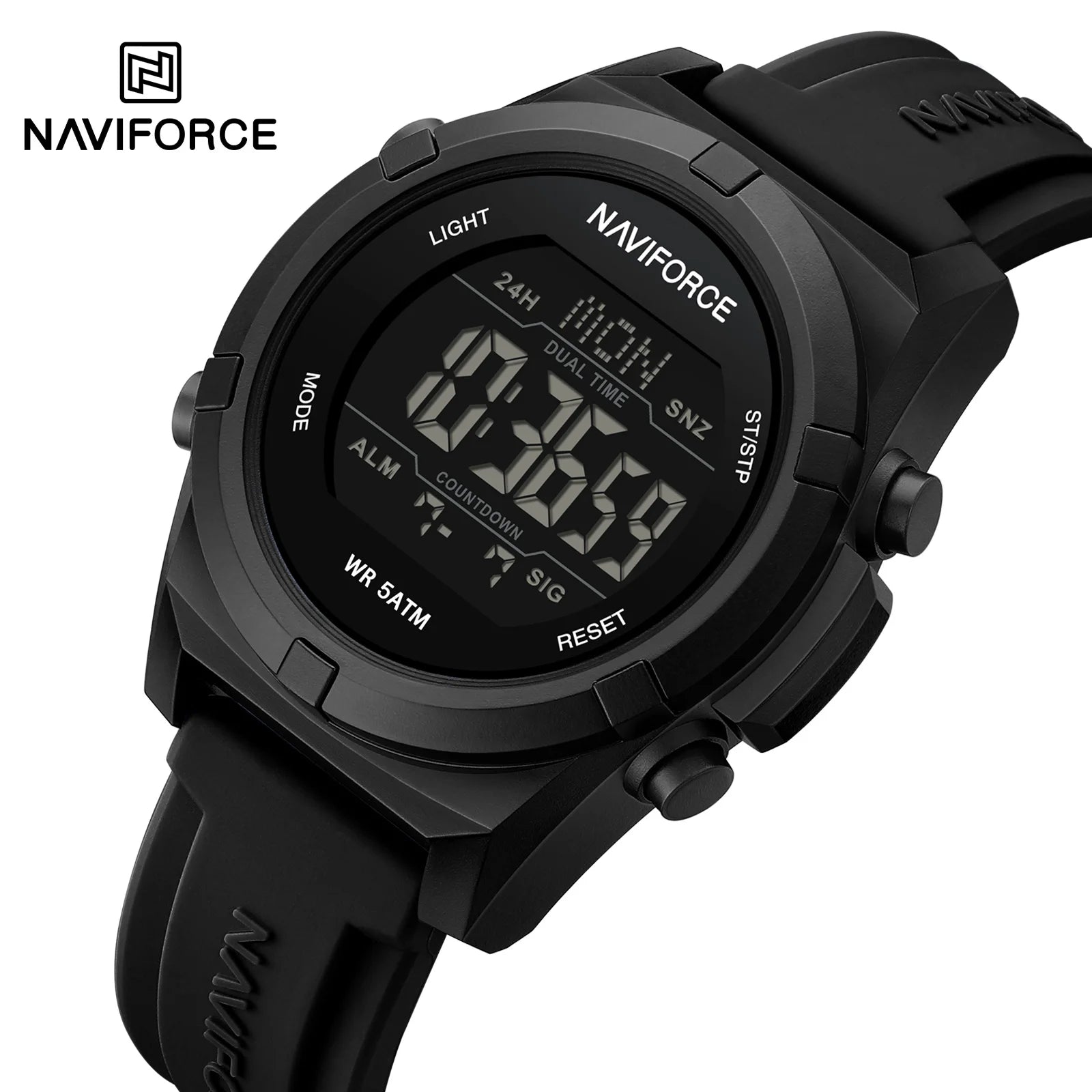 Relógio NAVIFORCE Military Sport Digital - Quartzo 3ATM Silicone Multifunção Masculino