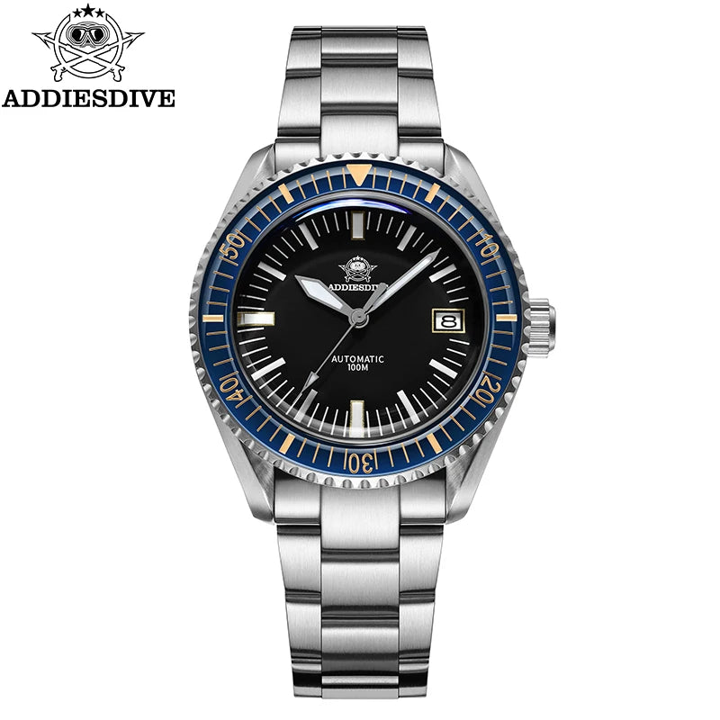 Relógio ADDIESDIVE AD2058 Automático - NH35A Safira 10ATM Mergulho 40mm Luminoso