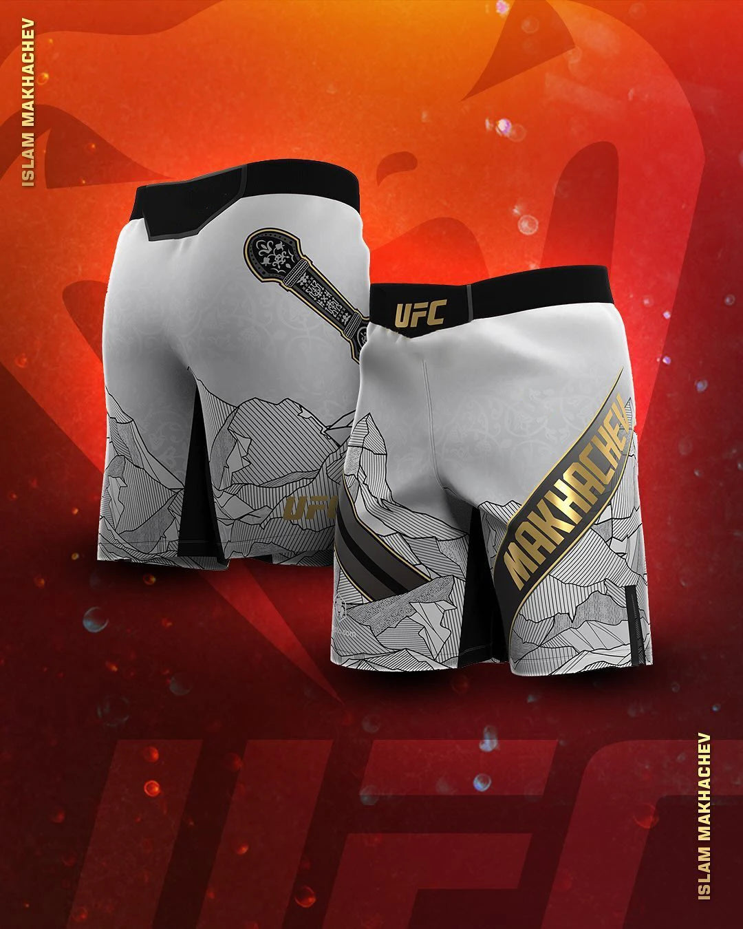 Shorts UFC Masculino - Treino Boxe e Fitness Respirável Confortável