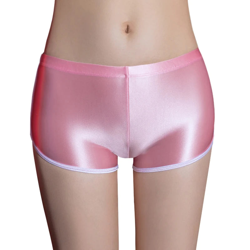 Shorts Feminino Brilhante Verão - Shorts Curto Cintura Baixa Casual Praia Fitness Festa