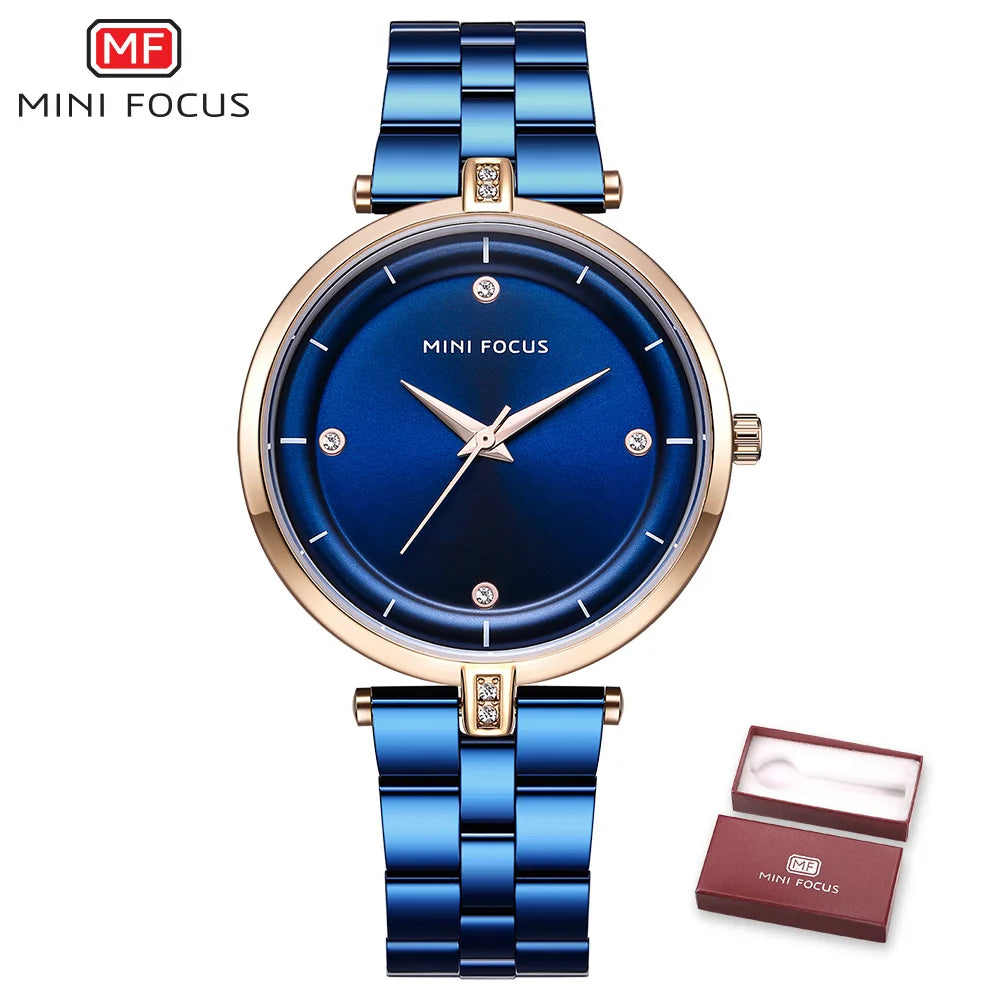 Relógio Feminino MINI FOCUS Business Quartzo | Aço Inox | À Prova D'água | 8 Cores