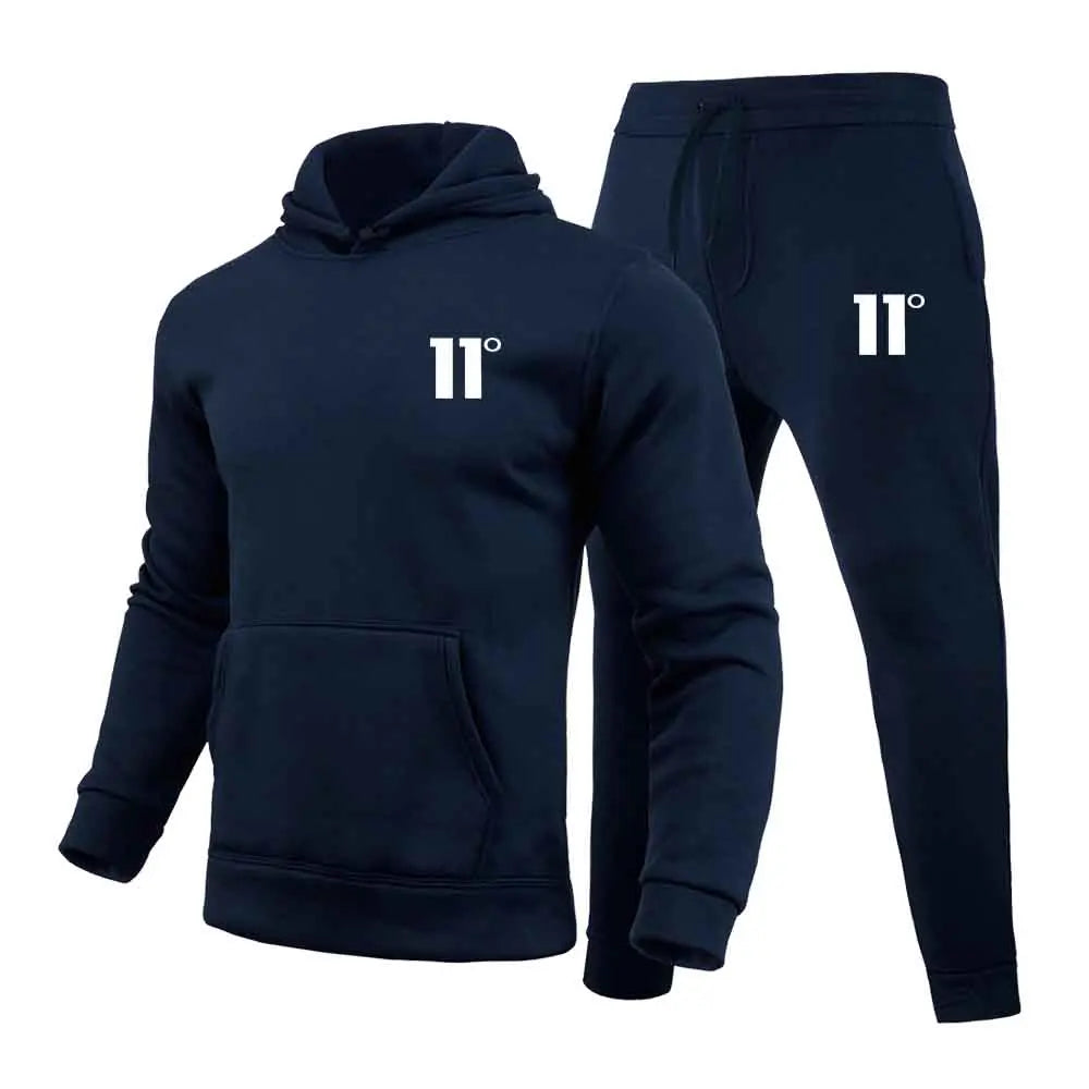 Conjunto Masculino Moletom Capuz 2 Peças - Moletom com Capuz e Calça Outono Inverno Esportivo Casual
