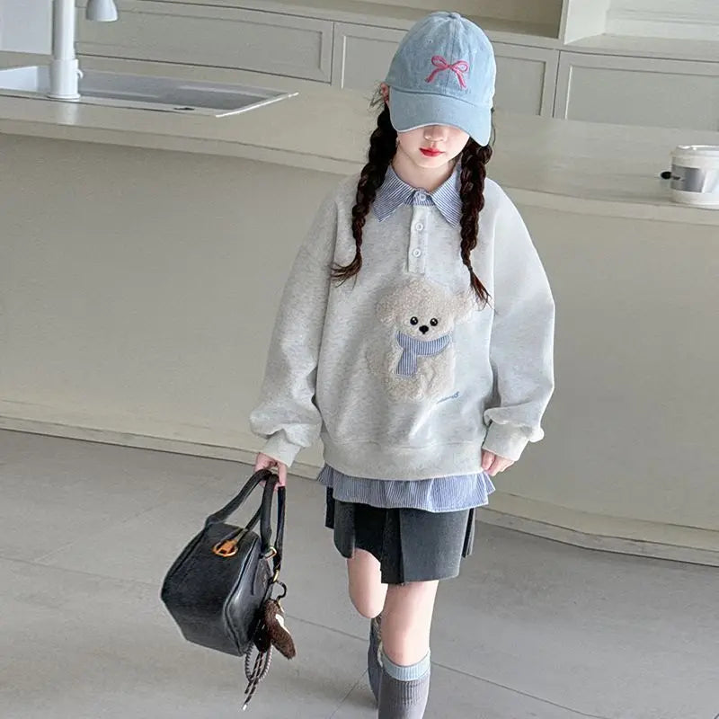 Moletom Infantil Feminino Estampa Cachorrinho – Primavera Outono