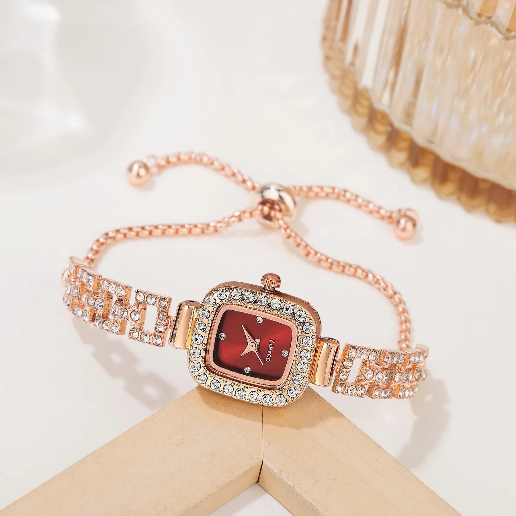 Relógio Feminino Bracelete de Luxo com Cristal - Quartzo - 10 Cores