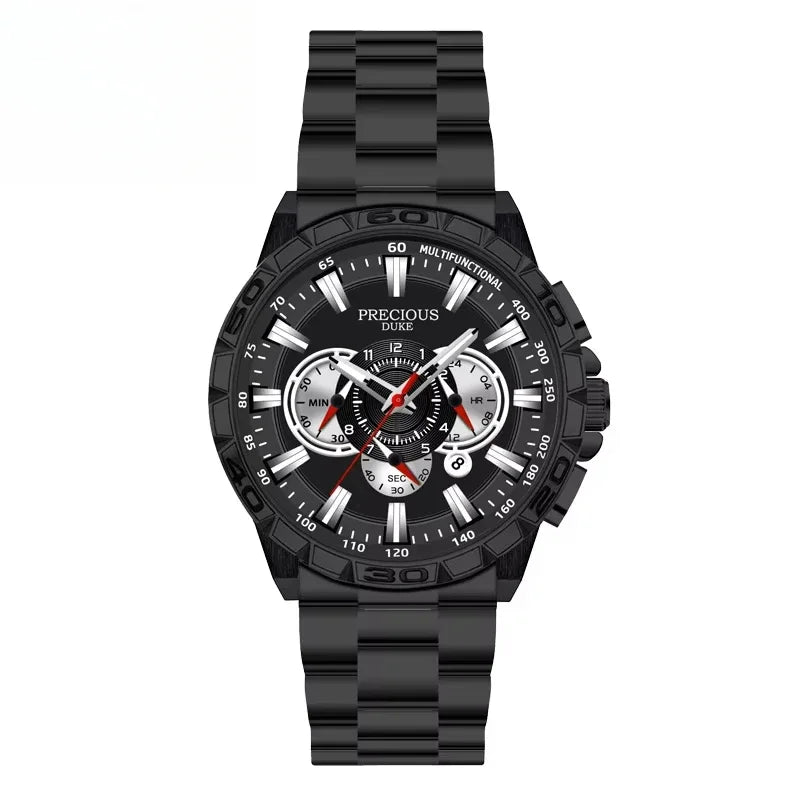 Relógio Masculino Business Military - Quartzo Aço Inoxidável Cronógrafo 3ATM