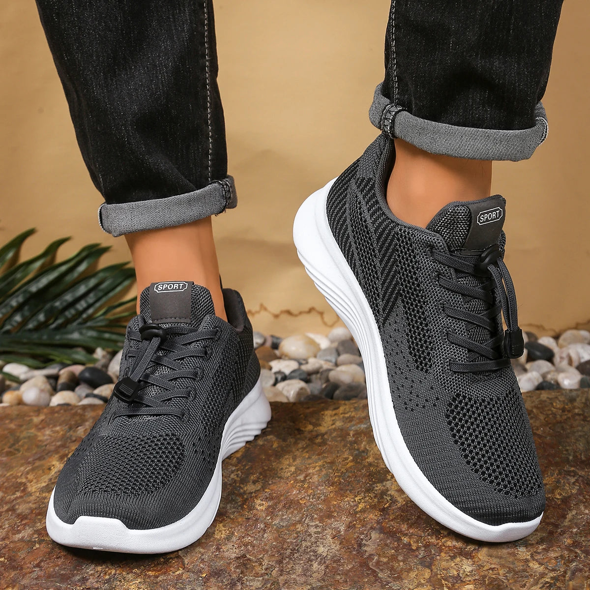 Tênis Masculino Cano Médio Casual | Tecido Leve | Solado PVC | SA08