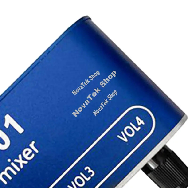 Mixer de Áudio Estéreo AU-401 - 4 Entradas 1 Saída DC 5V-12V DIY