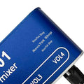 Mixer de Áudio Estéreo AU-401 - 4 Entradas 1 Saída DC 5V-12V DIY