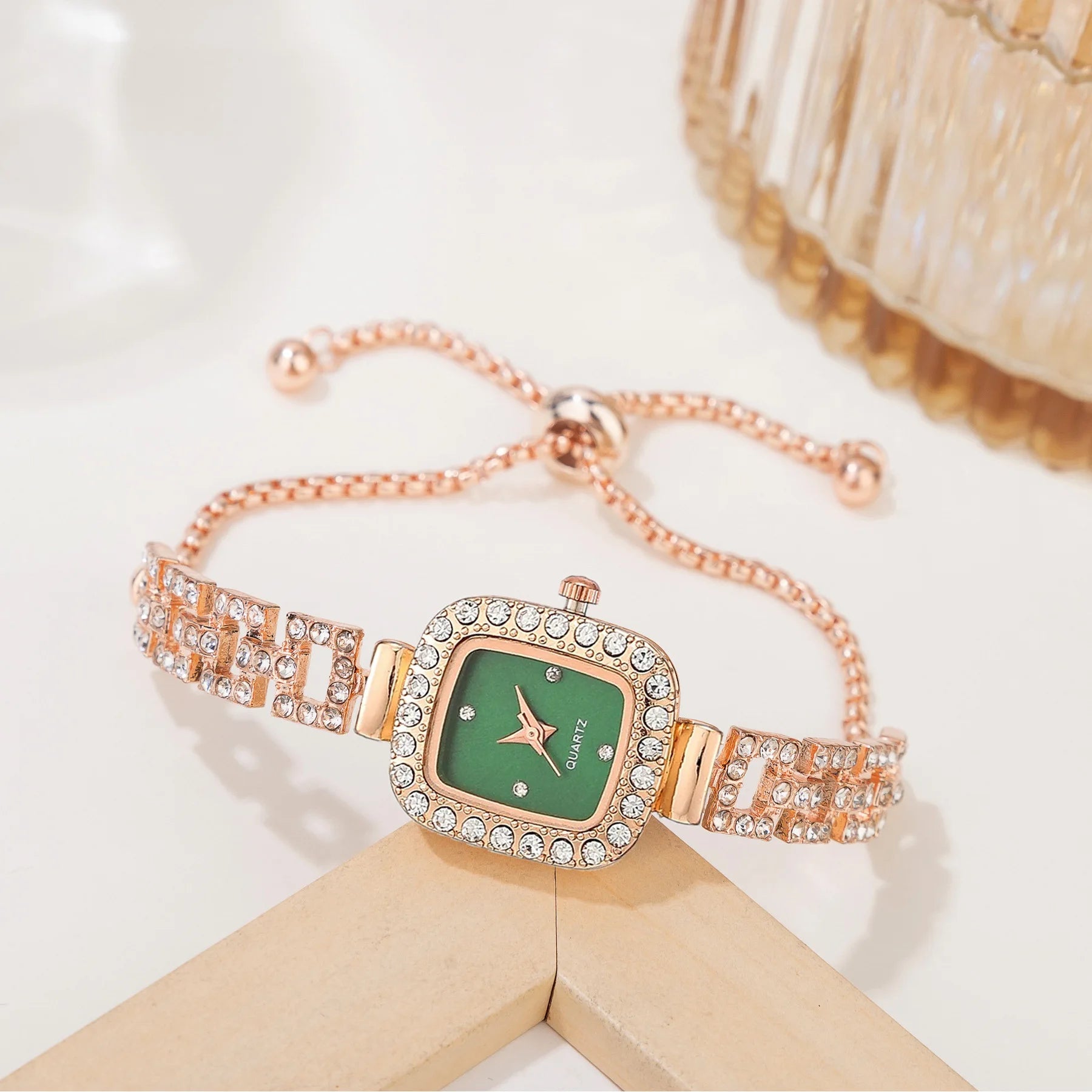 Relógio Feminino Bracelete de Luxo com Cristal - Quartzo - 10 Cores