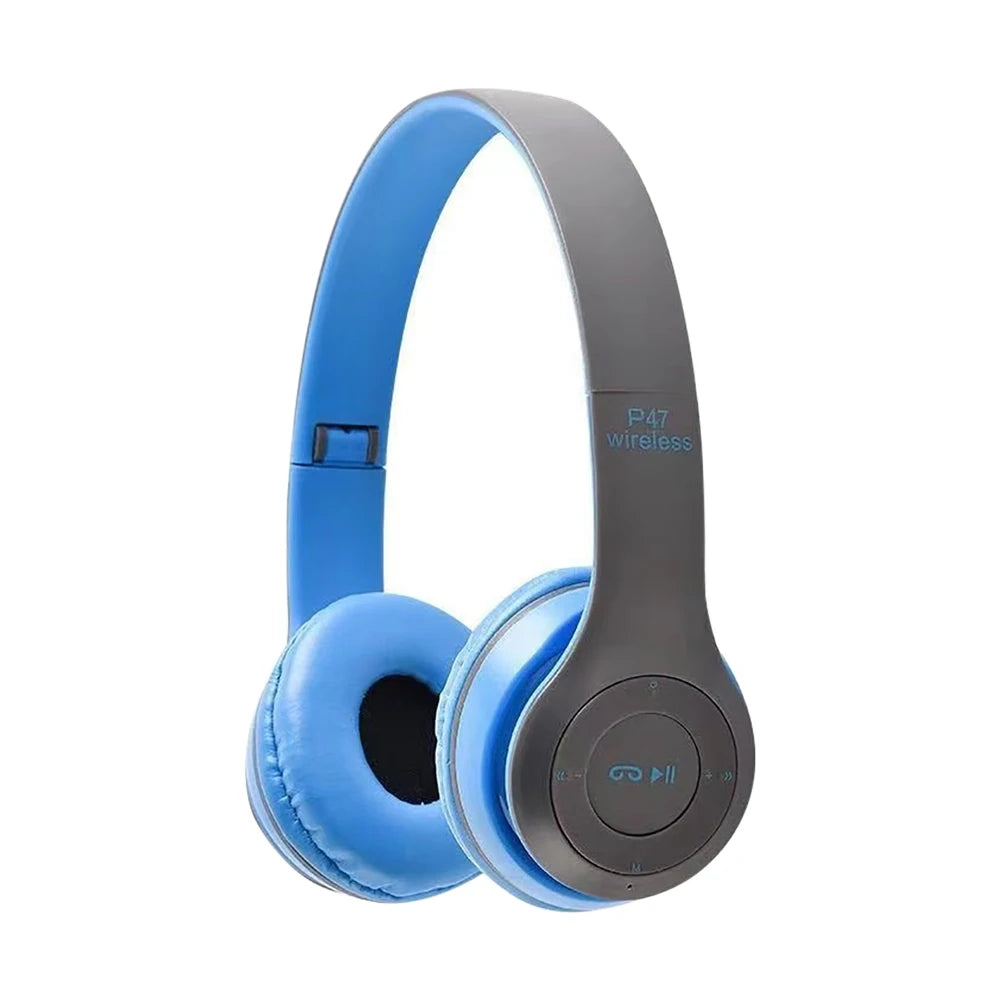 Headphone Infantil Bluetooth P47 - Estéreo Dobrável com Microfone - Suporte Cartão SD