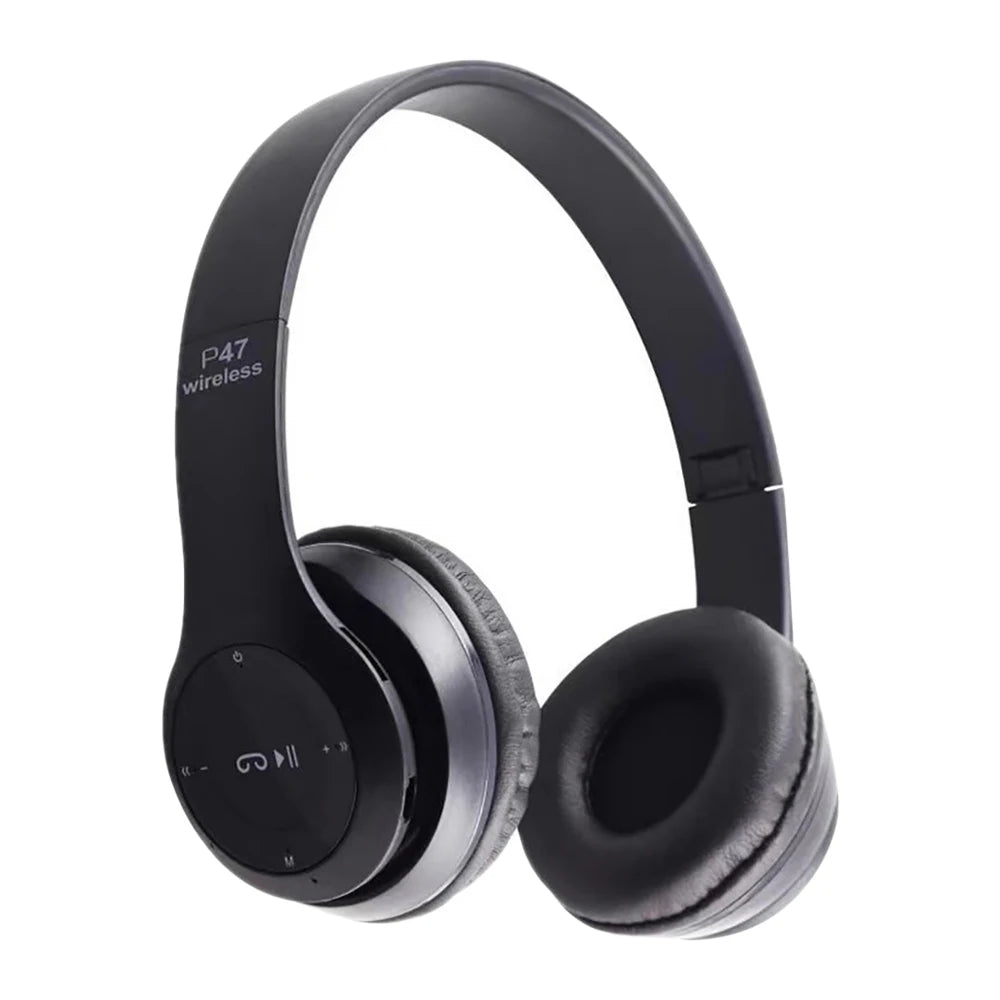 Headphone Infantil Bluetooth P47 - Estéreo Dobrável com Microfone - Suporte Cartão SD