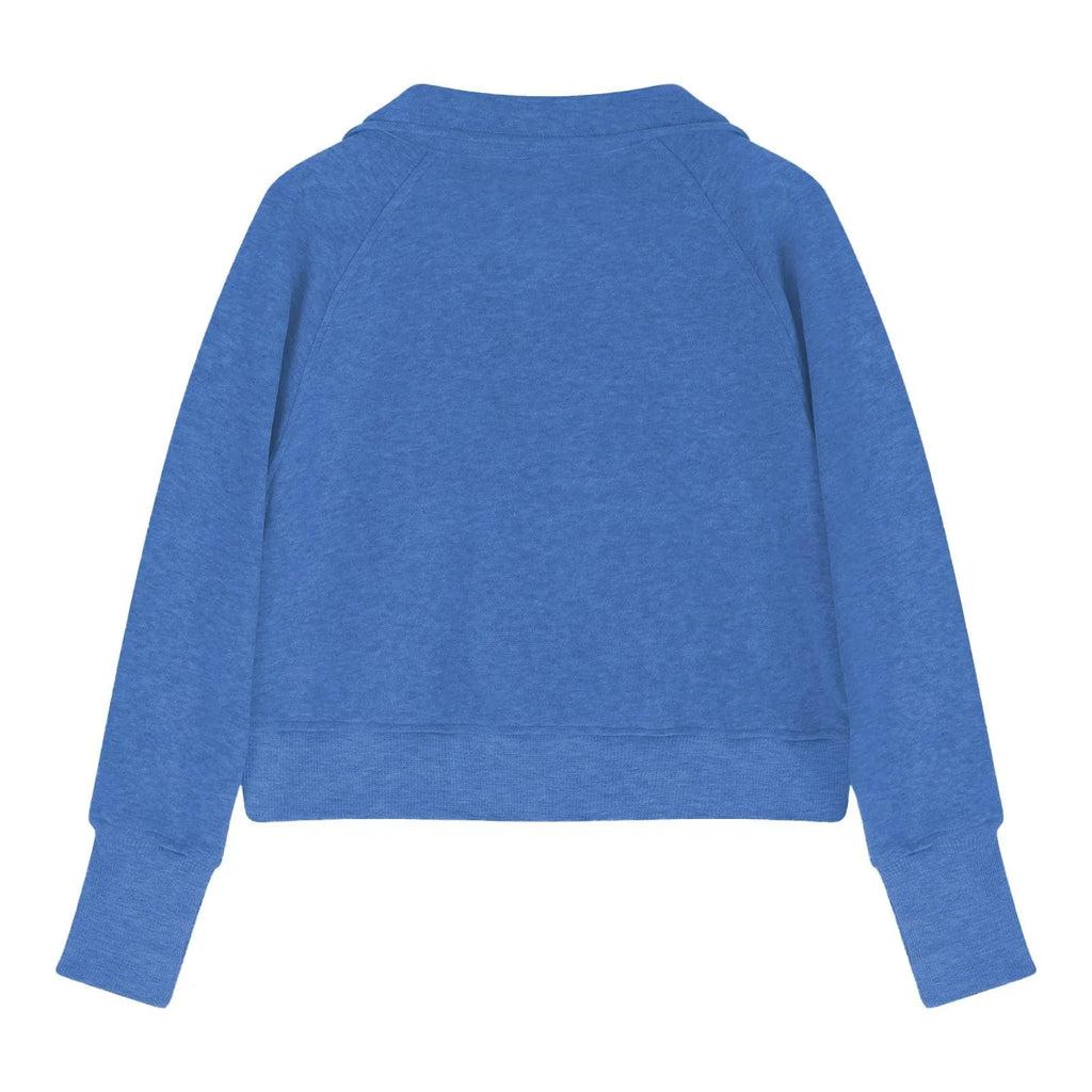 Moletom Infantil Feminino Meio Zíper Gola Alta – Esportivo Casual