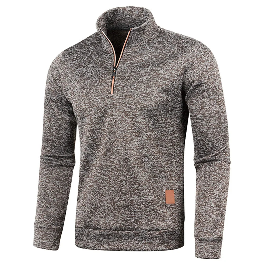Moletom Masculino Gola Alta com Meio Zíper | Casual Outono/Inverno