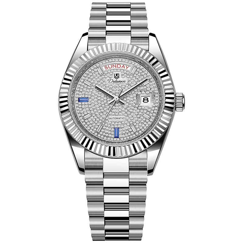 Relógio Business Style Automático 41mm - Mecânico 3ATM Calendário Completo Luxo