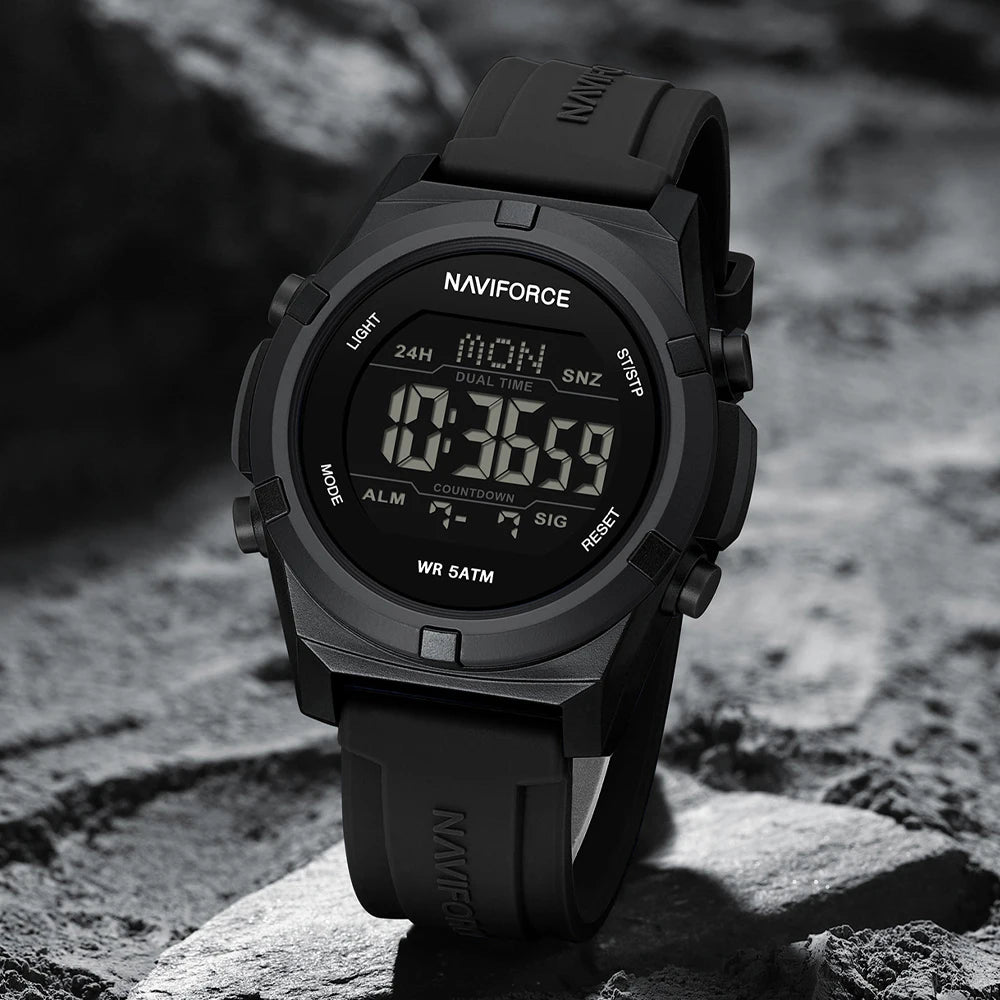 Relógio NAVIFORCE Military Sport Digital - Quartzo 3ATM Silicone Multifunção Masculino